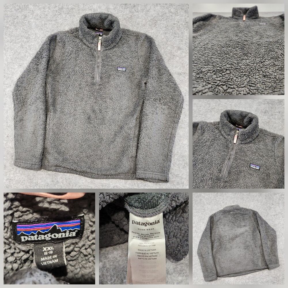 Patagonia Los Gatos Girls Youth XXL 16-18 1/4 Zip Fleece Sherpa Pullover Jacket